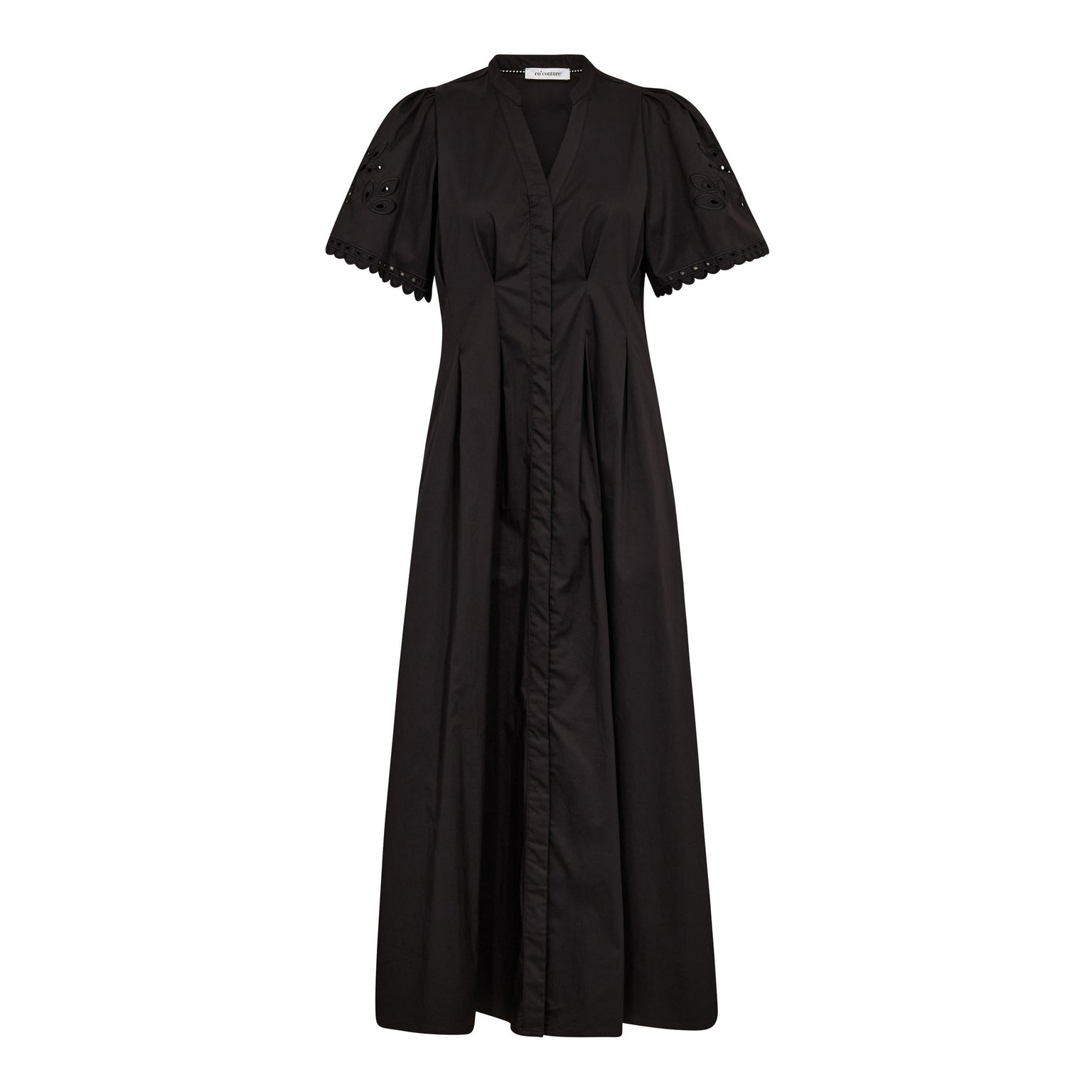 Poppy Emb Pleat Dress